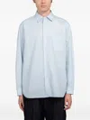 Ssstein Oversized Regular-collar Shirt In Blue