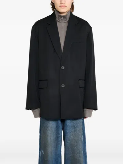 Ssstein Oversized Single-breasted Blazer In Black