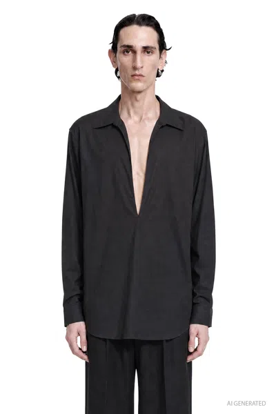 Ssstein Oversized Skipper Shirt In Black