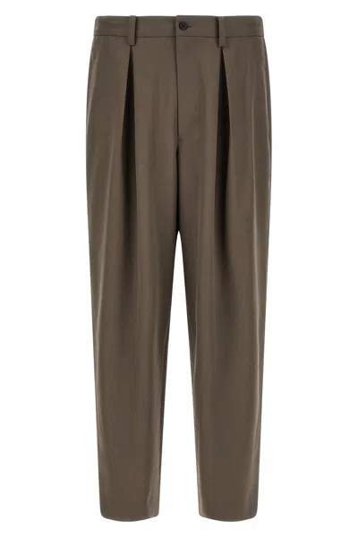 Ssstein Pants With Pleats In Brown