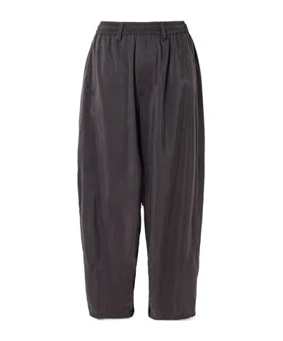 Ssstein Pleated Silk-blend Track Pants In Black
