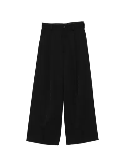 Ssstein Pleated Wide-leg Trousers In Black