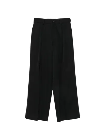 Ssstein Pleated Wide-leg Trousers In Black