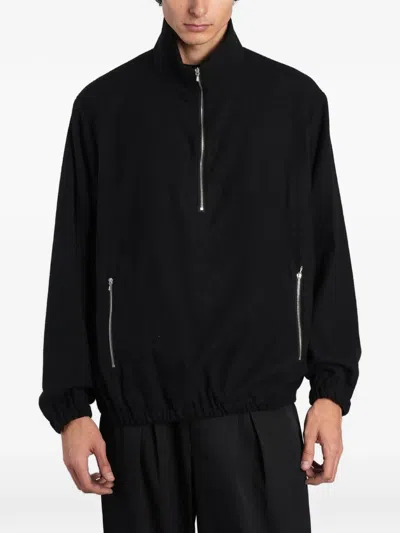 Ssstein Quarter-zip Elasticated Sweatshirt In Orange