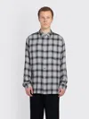 Ssstein Rayon Lyocell Check Oversize Down Pat Shirt In Blue