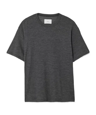 Ssstein Ribbed Wool T-shirt In Black