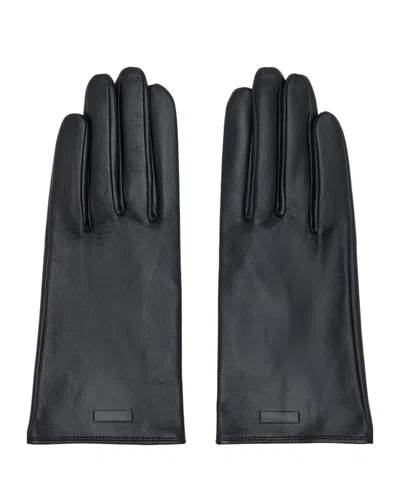 Ssstein Sheepskin Gloves In Black