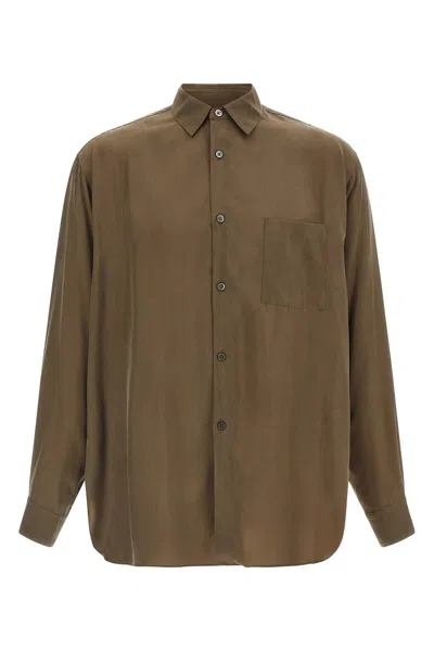 Ssstein Shirt With Pocket In Brown