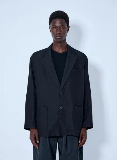 Ssstein Notched-lapel Button-fastening Blazer In Black