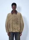 Ssstein Contrast-collar Patch-pocket Jacket In Multi