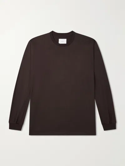 Ssstein Suvin Cotton-jersey T-shirt In Brown