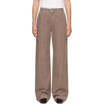 Ssstein Taupe Relaxed Fit Vintage Corduroy Trousers In Brown