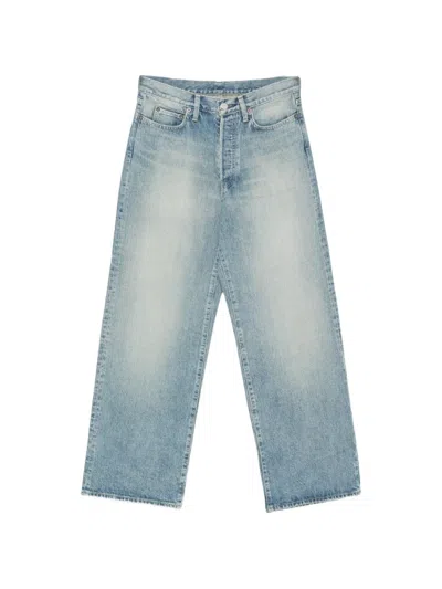 Ssstein Washed-effect Loose-fit Jeans In Blue
