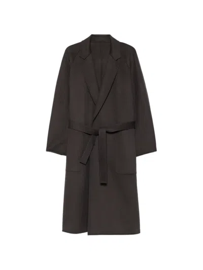 Ssstein W/ca Belted Raglan-sleeve Coat In Grey