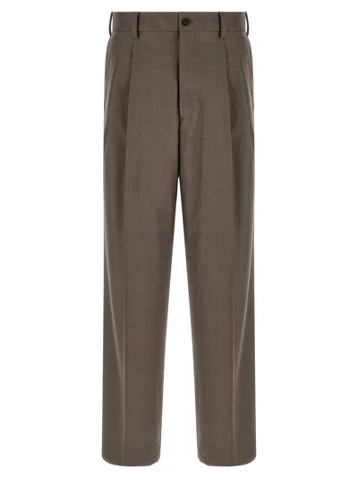 Ssstein Wool Pants Gray In Brown