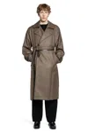 Ssstein Wool Trench Coat In Brown