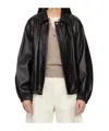 Ssstein Zippered Leather Jacket In Black