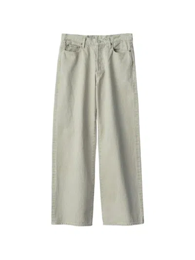 Ssstein Zip-up Wide-leg Jeans In Neutrals