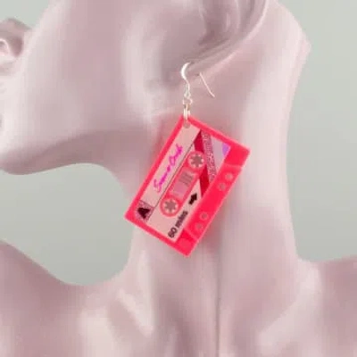 Sstutter Electric Dreams Mini Earrings In Pink
