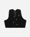 Ssu Perforated Chest Bag In Black