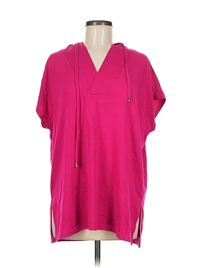 Pre-owned Ssys The Label Short Sleeve Top Pink Cowl Neck Tops