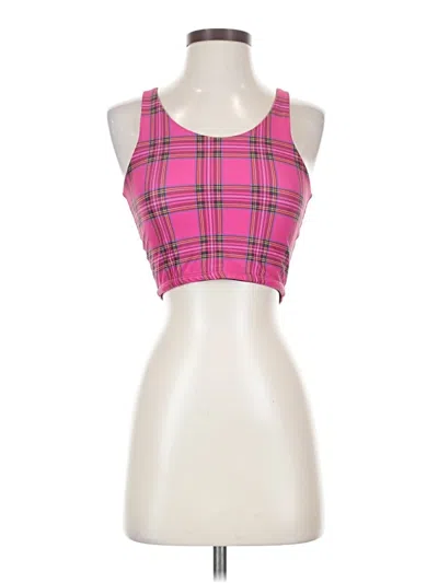 Pre-owned Ssys The Label Tank Top Pink Square Neckline Tops