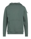 St-95 Man Sweatshirt Green Size Xl Organic Cotton In Green