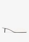 St Agni Soft Leather Square Toe Mules In White