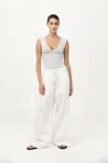 St Agni 90s Cupro Top In Silver