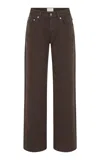 St Agni 90s Low-rise Cotton-canvas Straight-leg Jeans In Black