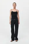 St Agni 90s Low Rise Jeans By Outland Denim In Washed Black