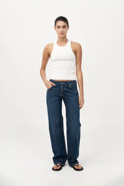 St Agni 90s Low Rise Jeans In Purple