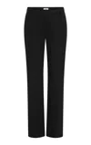 St Agni 90s Low-rise Wool Straight-leg Pants In Black