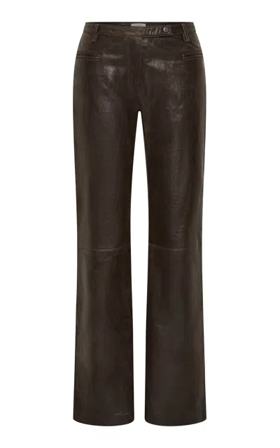 St Agni St. Agni 90s Moto Leather Pants In Brown
