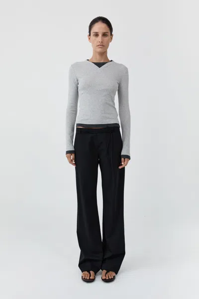 St Agni 90s Rouleau Minimal Pants In Black