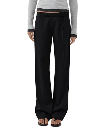 St Agni '90s Rouleau Minimal Wool Pants In Black