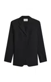 St Agni 90s Single-breasted Wool Blazer In Black