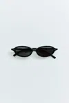 St Agni 90s Slim Oval Sunglasses In Black