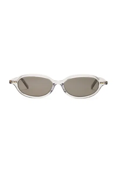 St Agni 90s Slim Oval Sunglasses In Smoke
