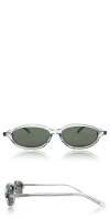 St Agni 90s Slim Oval Sunglasses Smoke