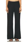 St Agni Pinstriped Wool-blend Twill Wide-leg Pants In Black
