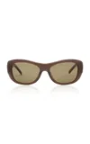 St Agni St. Agni 90s Square Sunglasses In Brown