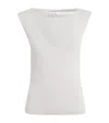 St Agni 90s V-neck Top In Silver