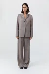 St Agni 90s Wool Blazer In Gray