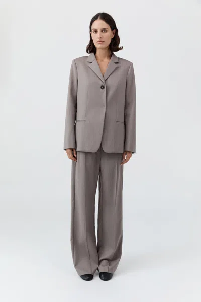 St Agni 90s Wool Blazer In Gray
