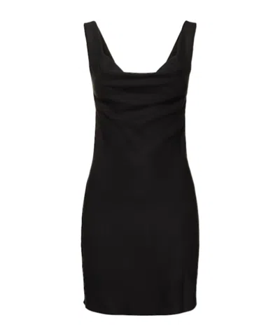 St Agni A Mini Dress With Pleats In Black