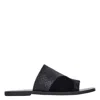 St Agni Woven Abstract Slides Black In Black