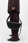 St Agni Adjustable Crescent Bag In Black