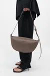 St Agni Adjustable Crescent Bag In Slate