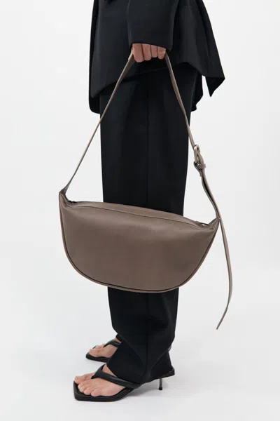 St Agni Adjustable Crescent Bag In Slate